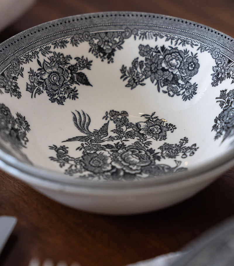 Burleigh Asiatic Pheasants ceramic cereal bowls set of four 16cm - British product