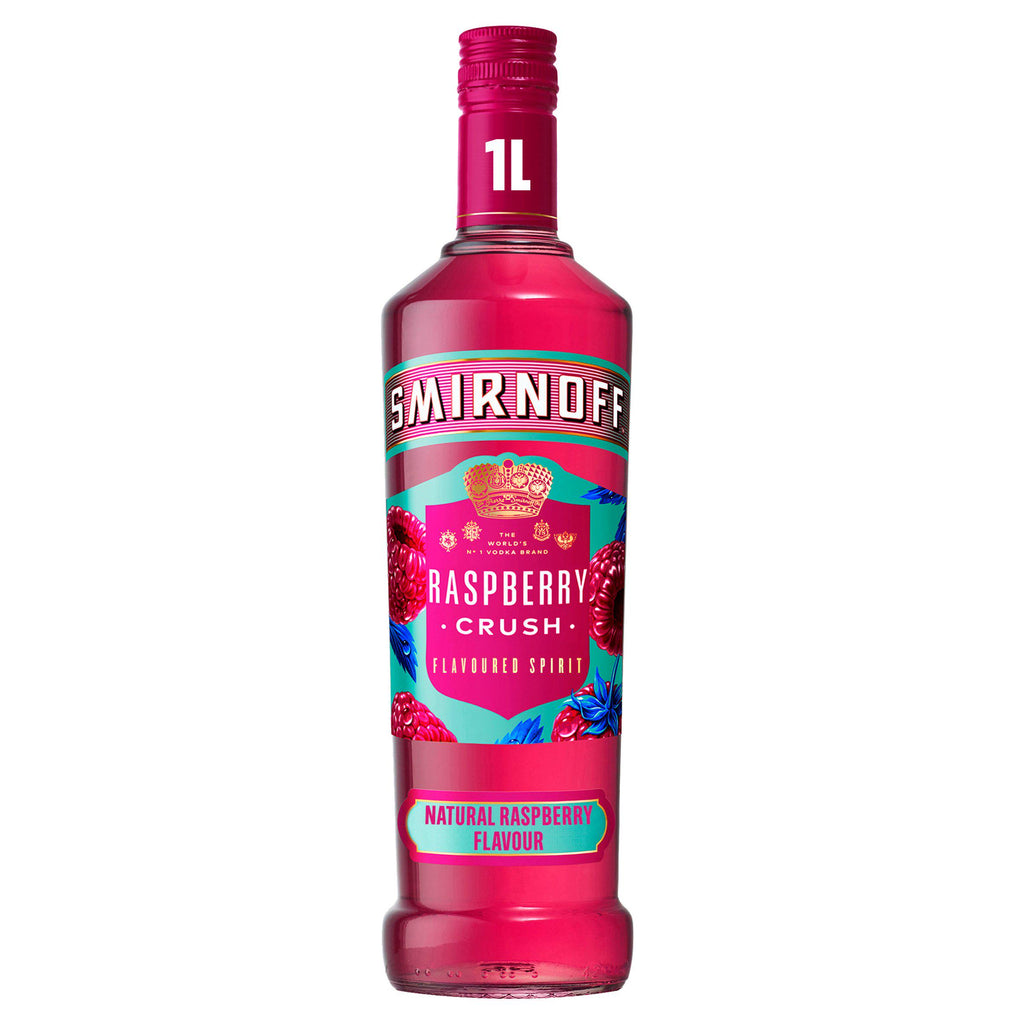 Smirnoff Raspberry Crush Flavoured Vodka 37.5% vol 1L Bottle