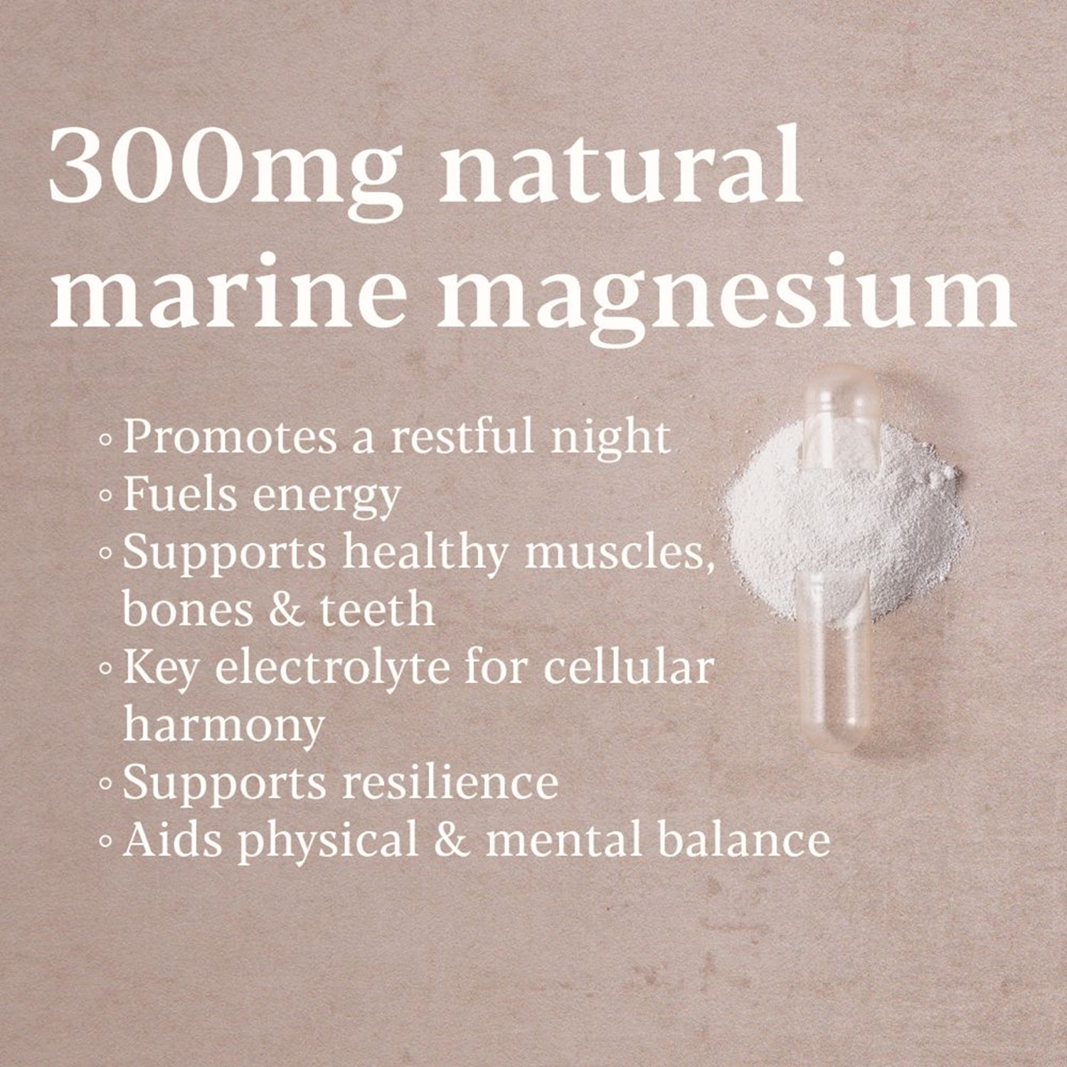 Atlantic Marine Magnesium 300mg 90 vegan capsules (British brand)