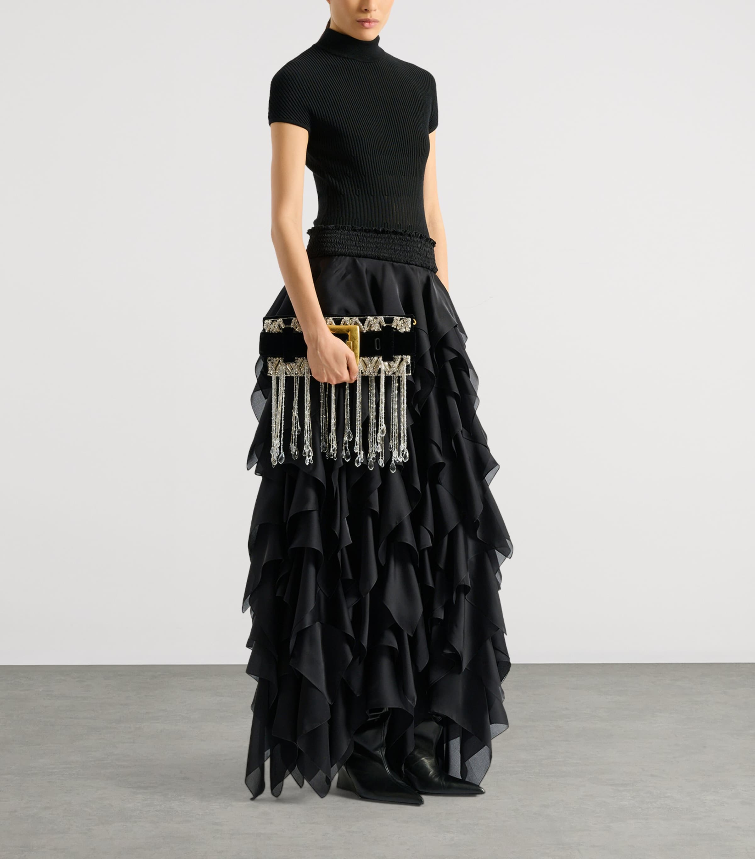 Balmain Anthem embellished clutch bag (British brand)