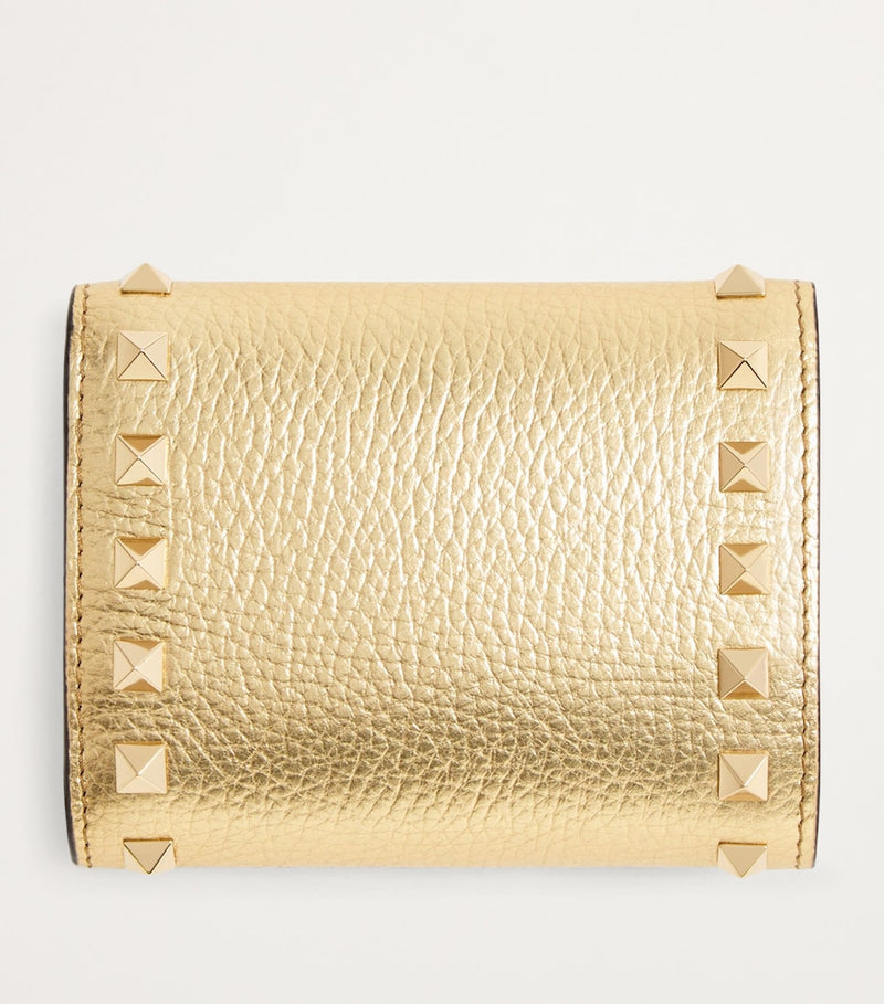 Valentino Garavani metallic leather Rockstud wallet (British brand)