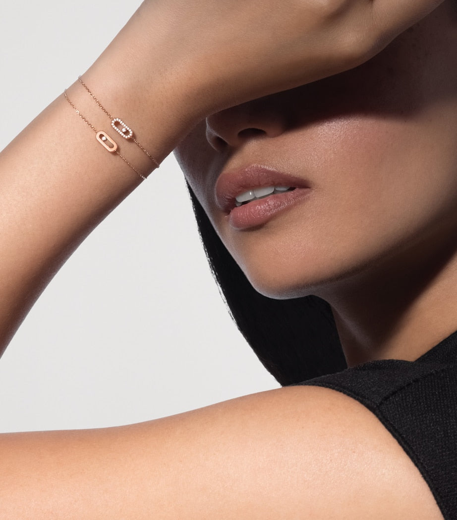 Messika children's rose gold diamond bracelet 15cm (British brand)