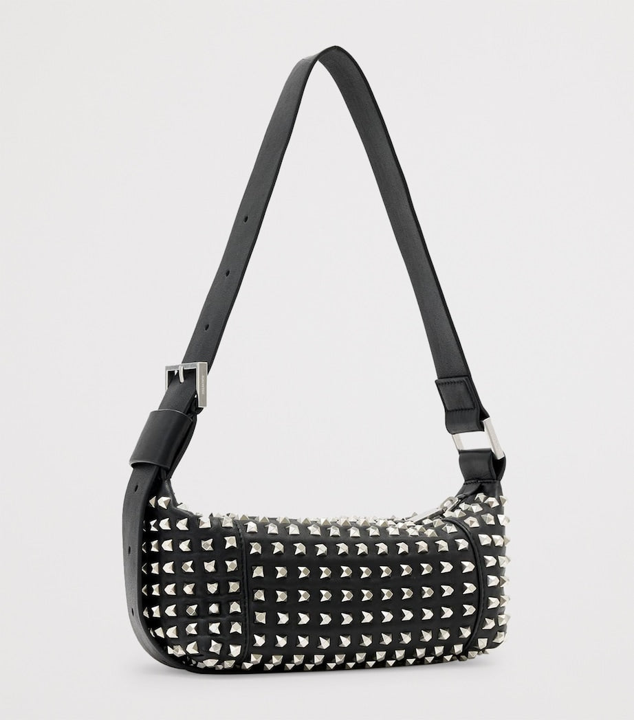 AllSaints lambskin embellished Vega shoulder bag, imported from the UK