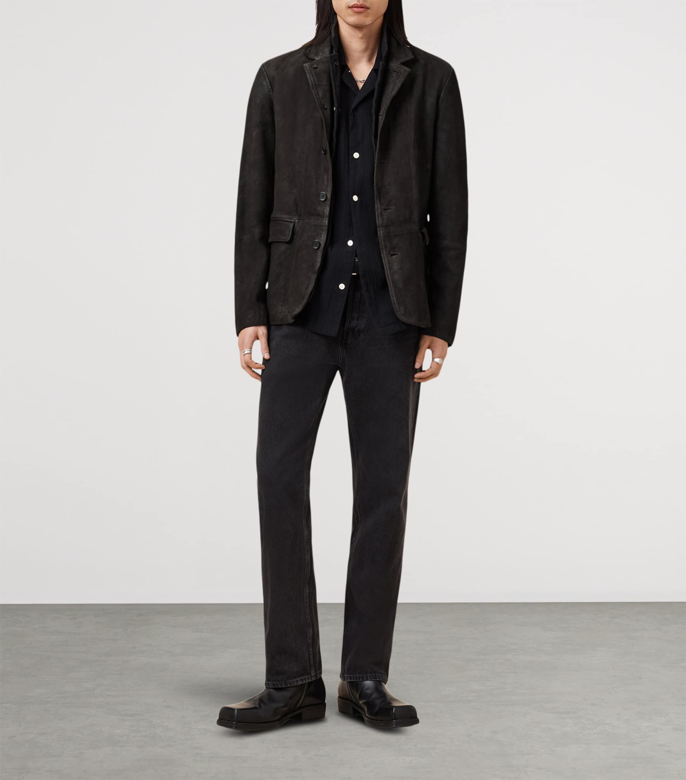 AllSaints Leather Survey Blazer - British product