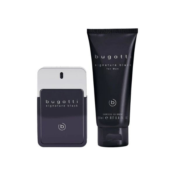 Bugatti Signature Black gift set, EDT and shower gel, UK version