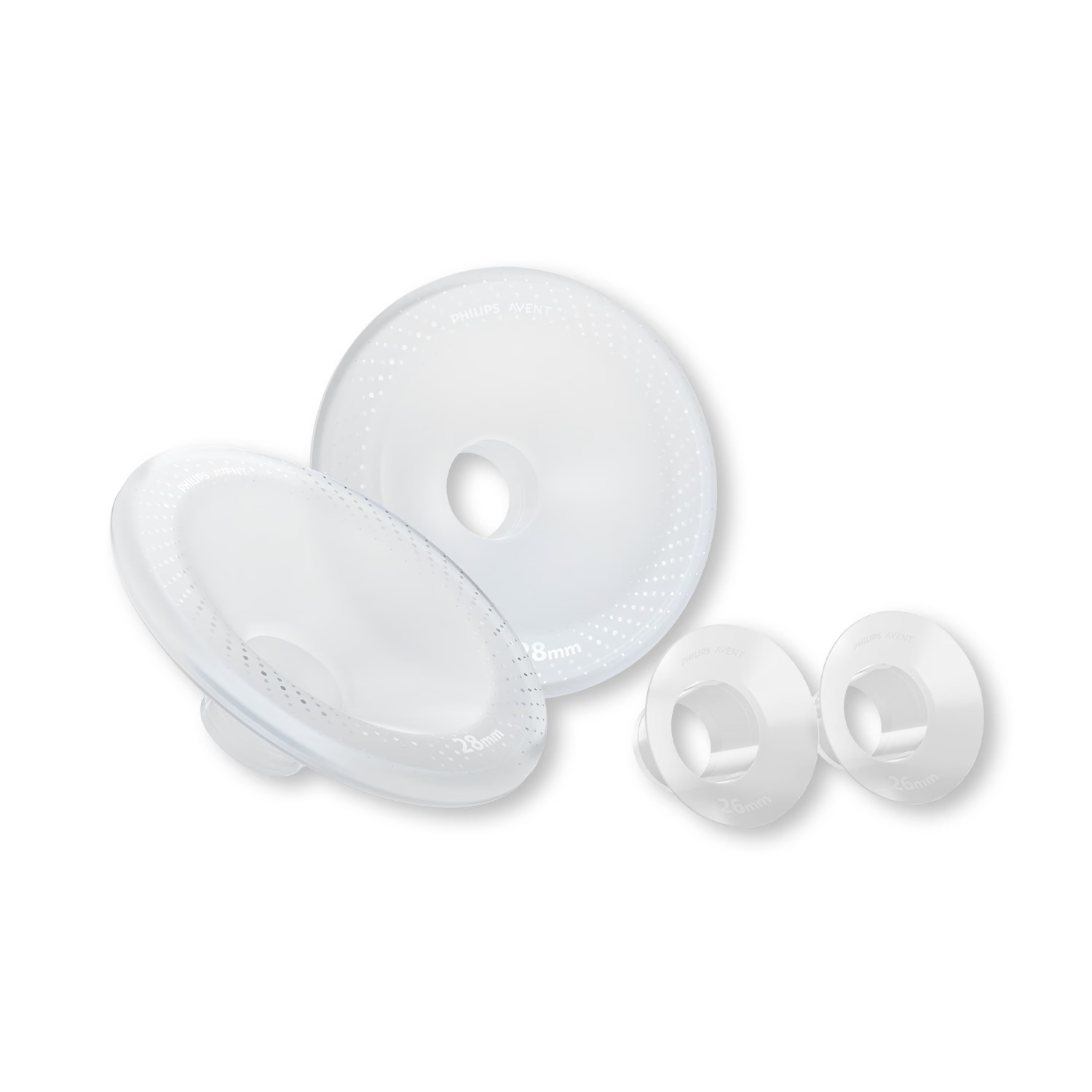 Philips Avent large breast shields and inserts 28mm 26mm, imported from the UK