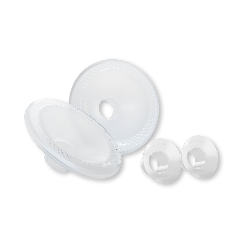 Philips Avent large breast shields and inserts 28mm 26mm, imported from the UK