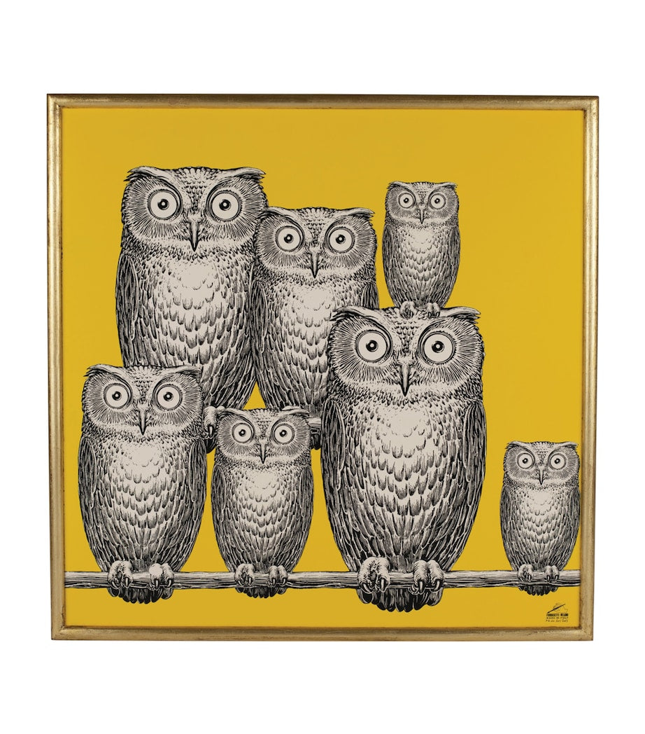 Fornasetti Riunione di Civette decorative panel - British product