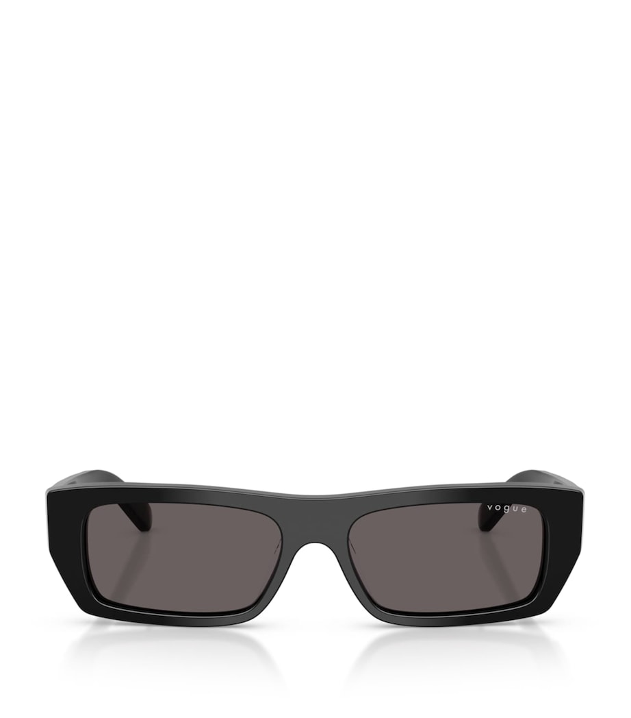 Vogue rectangular sunglasses black acetate, UK version
