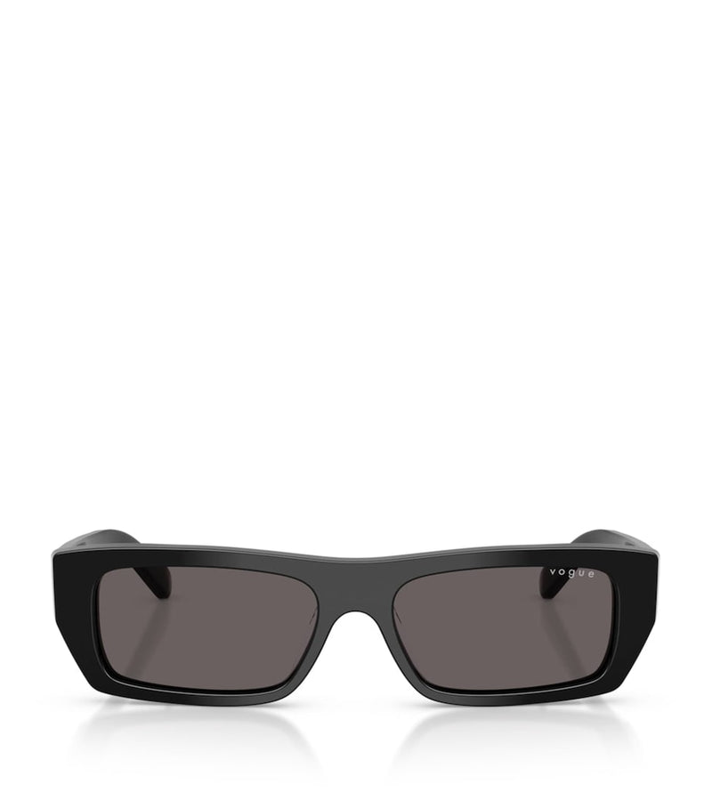 Vogue rectangular sunglasses black acetate, UK version