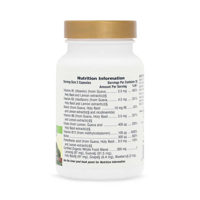 NaturesPlus Sol Garden Organic B Complex 60 capsules, imported from the UK