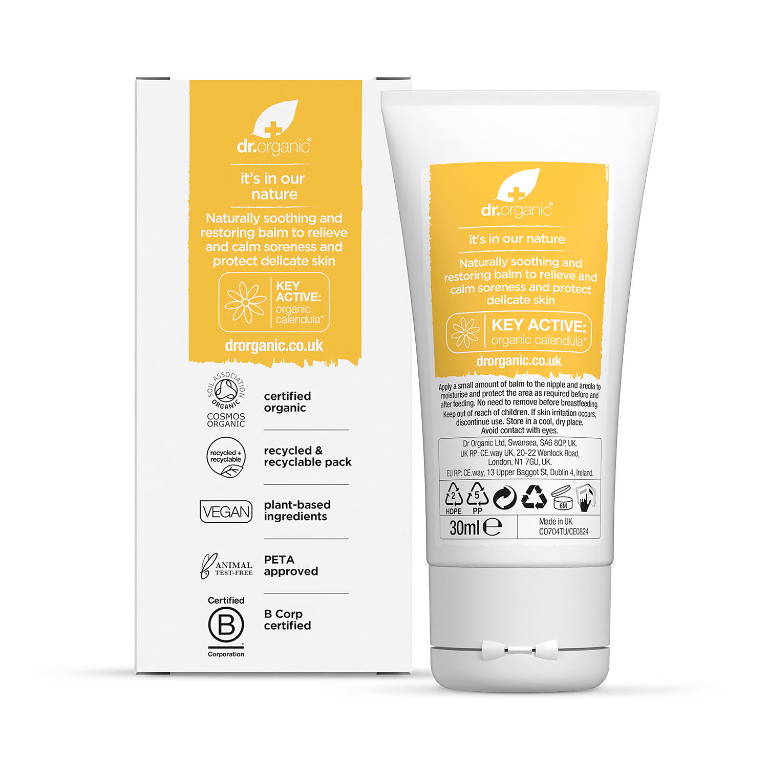 Dr Organic mother baby nipple balm 30ml, UK version