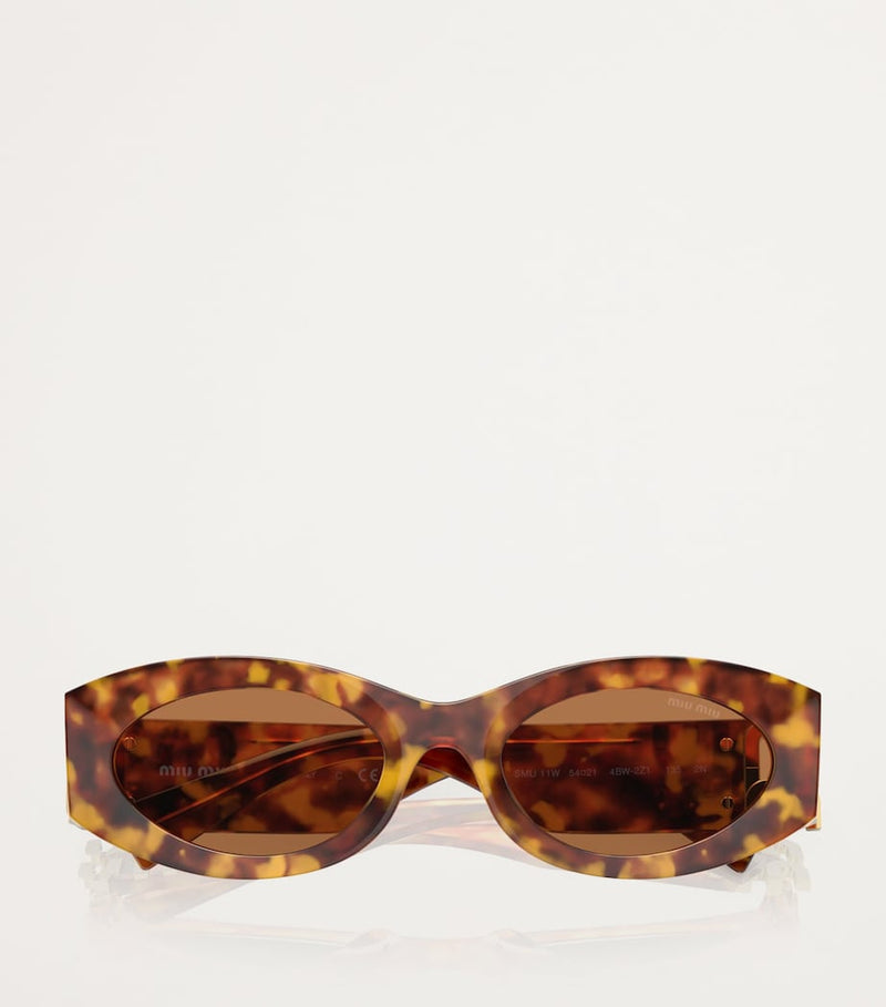 Miu Miu oval acetate sunglasses - British product
