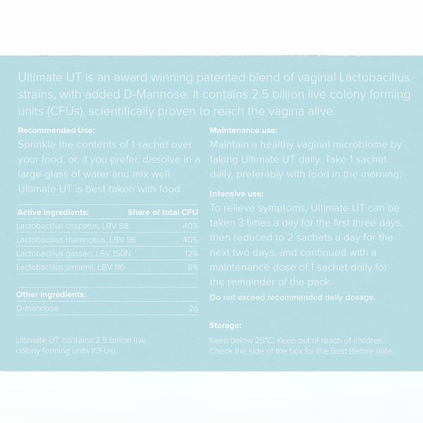 Pelvic Relief Ultimate UT vaginal probiotics 30 sachets (British brand)