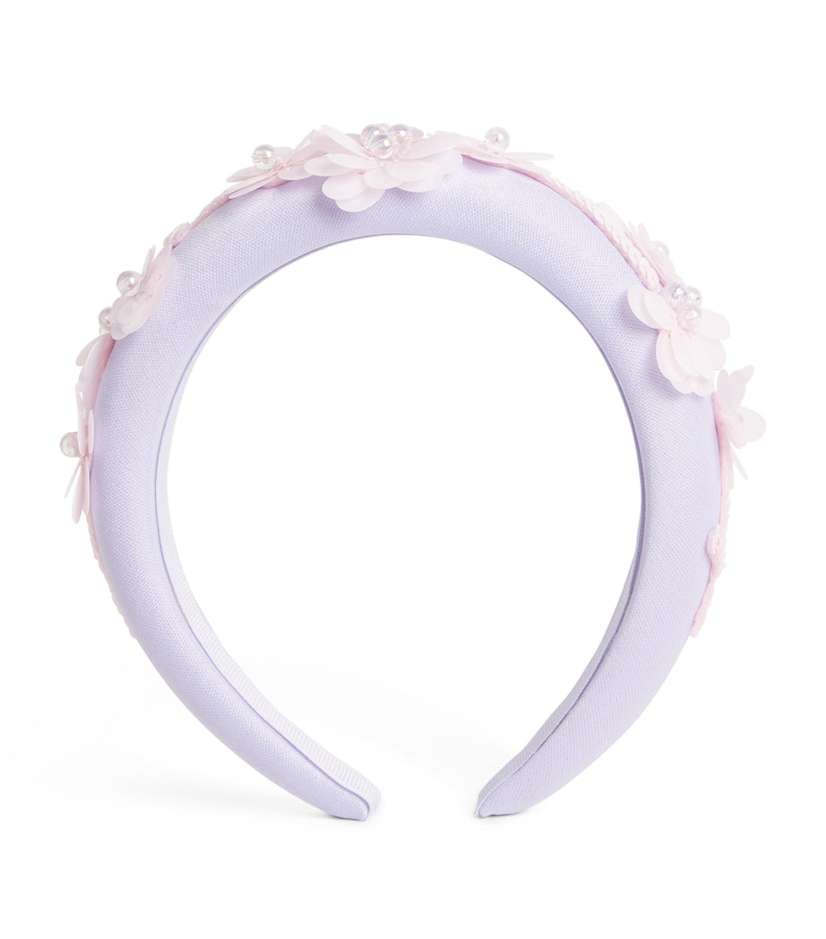 Self-Portrait Kids embellished headband with sequins and pearls (British brand)