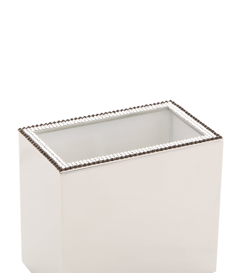 ZODIAC crystal embellished chrome-plated brush holder (British brand)