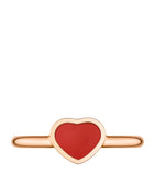 Chopard Happy Hearts ring 18k rose gold carnelian, UK version