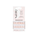 Nail HQ square bold French acrylic nails 24 pieces - British product