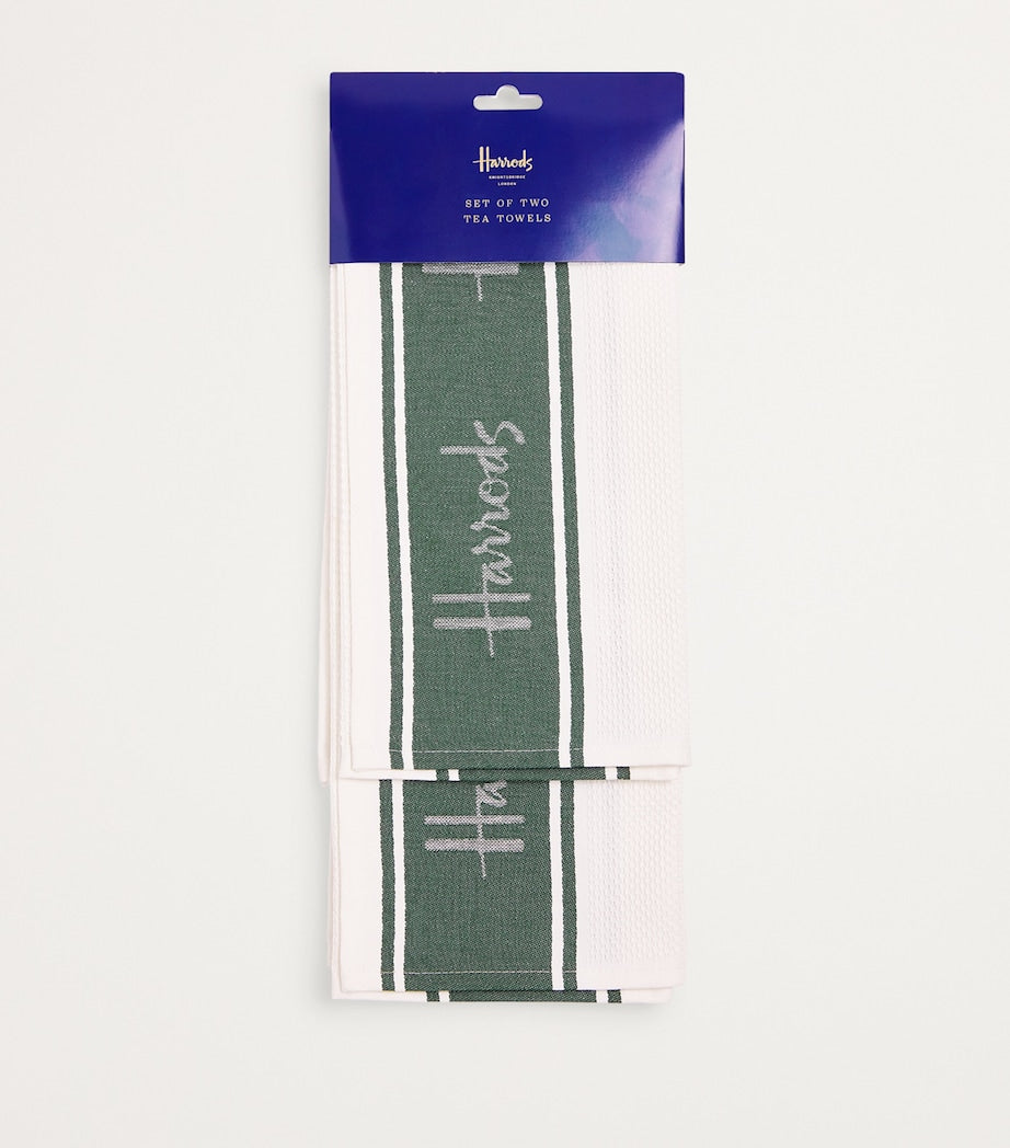 Harrods stripe tea towels set of 2 - British product
