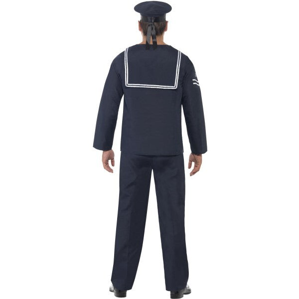 Smiffys Naval Seaman costume with hat top trousers, imported from the UK