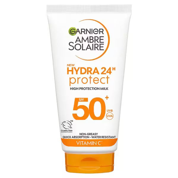 Garnier Ambre Solaire SPF50+ sun lotion, UK version