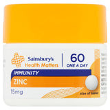 Sainsbury's Zinc x60 15mg GOODS Sainsburys   