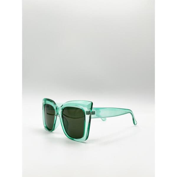 SVNX cat eye sunglasses clear plastic frame, UK version