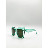 SVNX cat eye sunglasses clear plastic frame, UK version