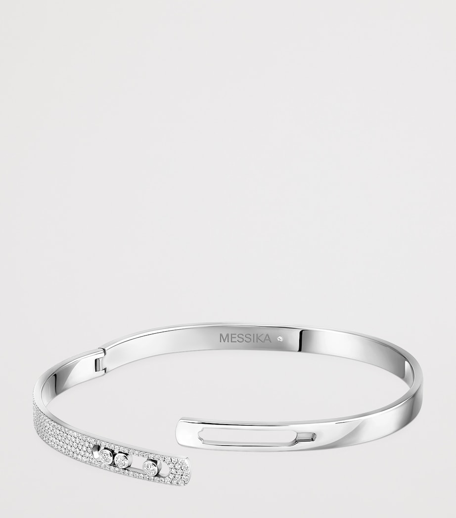 Messika Move Noa white gold bangle pavé diamond 0.90ct, UK version