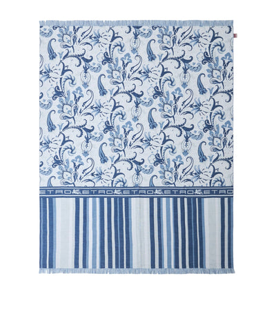 Harrods Etro Farley Wool-Cotton Jacquard Throw (140cm x 180cm)- Buy online at McGrocer