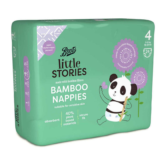 Boots Little Stories Bamboo Nappy Size 4 24 pack Toys & Kid's Zone Boots   