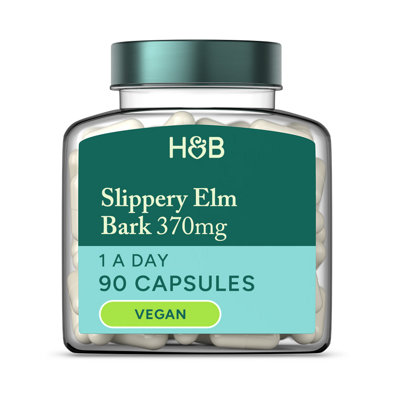 Holland & Barrett Slippery Elm Bark Capsules 90 count (British brand)
