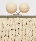Weekend Max Mara woven leather Pasticcino clutch - British product