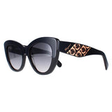 Salvatore Ferragamo cat eye sunglasses black grey gradient lenses (British brand)
