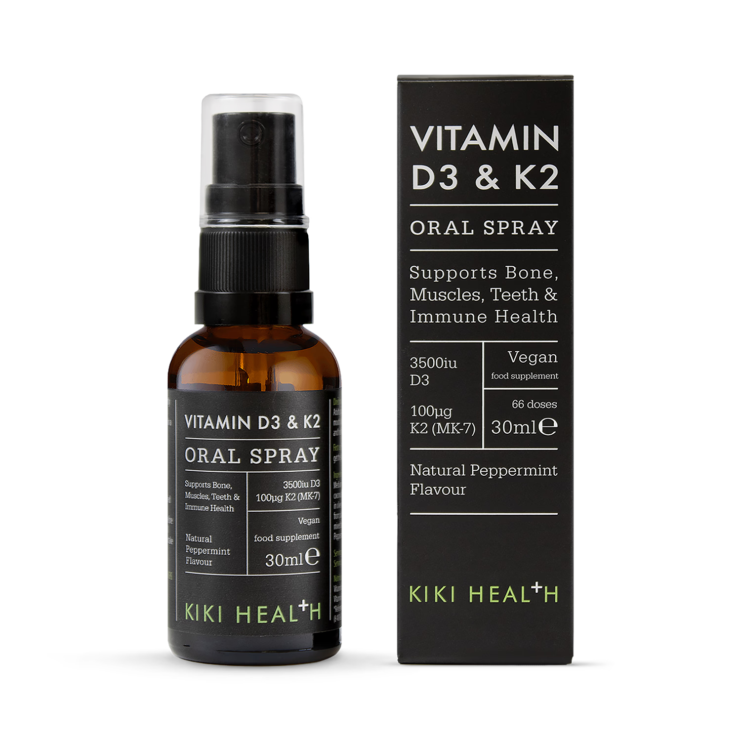 KIKI Health vitamin D3 K2 oral spray peppermint 30ml (British brand)
