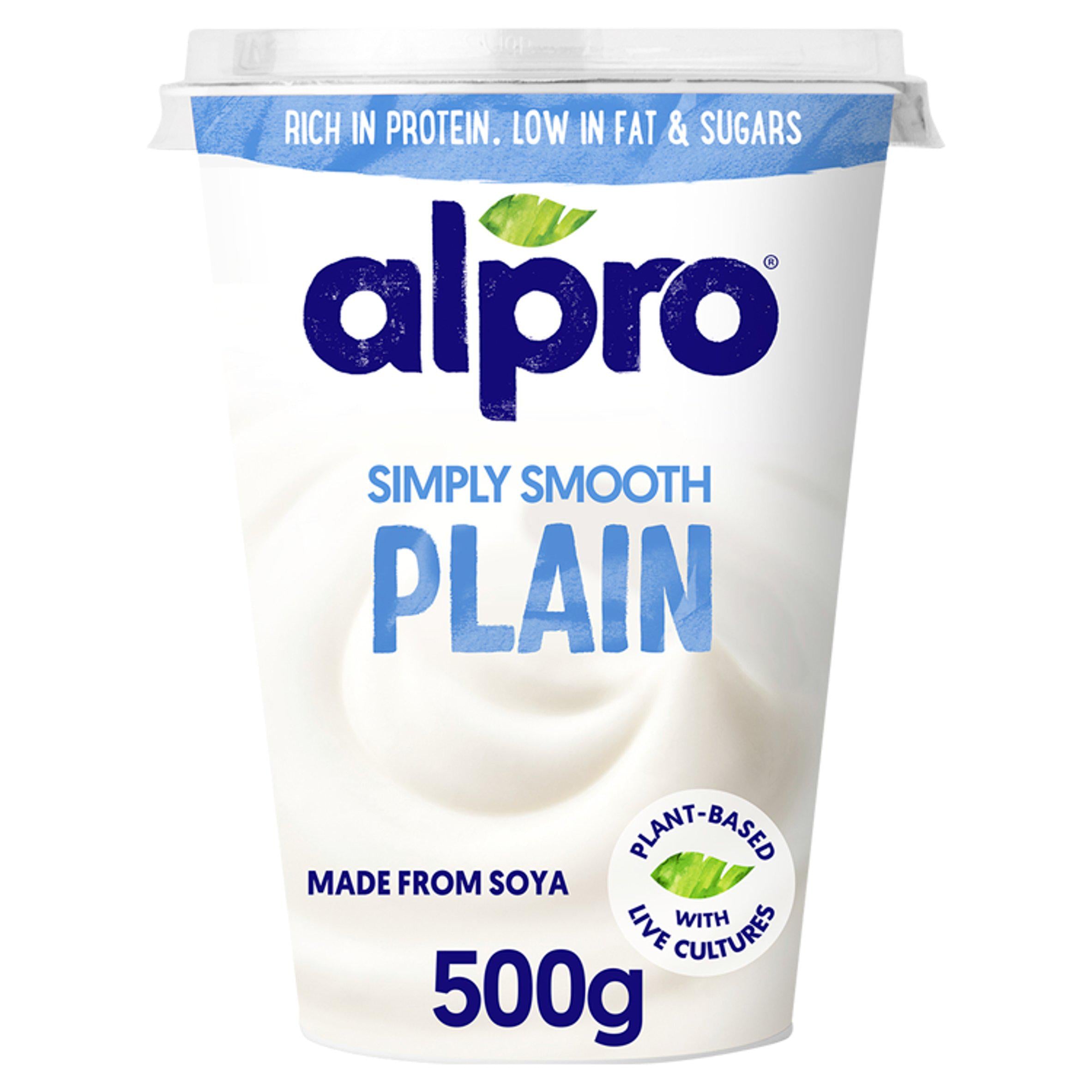 Alpro Plain Natural Dairy Free Soya Yoghurt Alternative 500g GOODS Sainsburys   