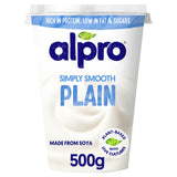 Alpro Plain Natural Dairy Free Soya Yoghurt Alternative 500g GOODS Sainsburys   