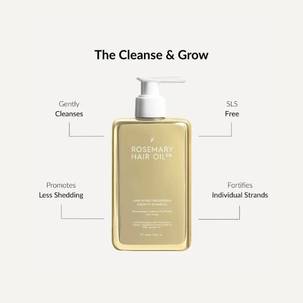 Rosemary Hair Oil Co Pro-Keratin Growth Shampoo 200ml, UK version