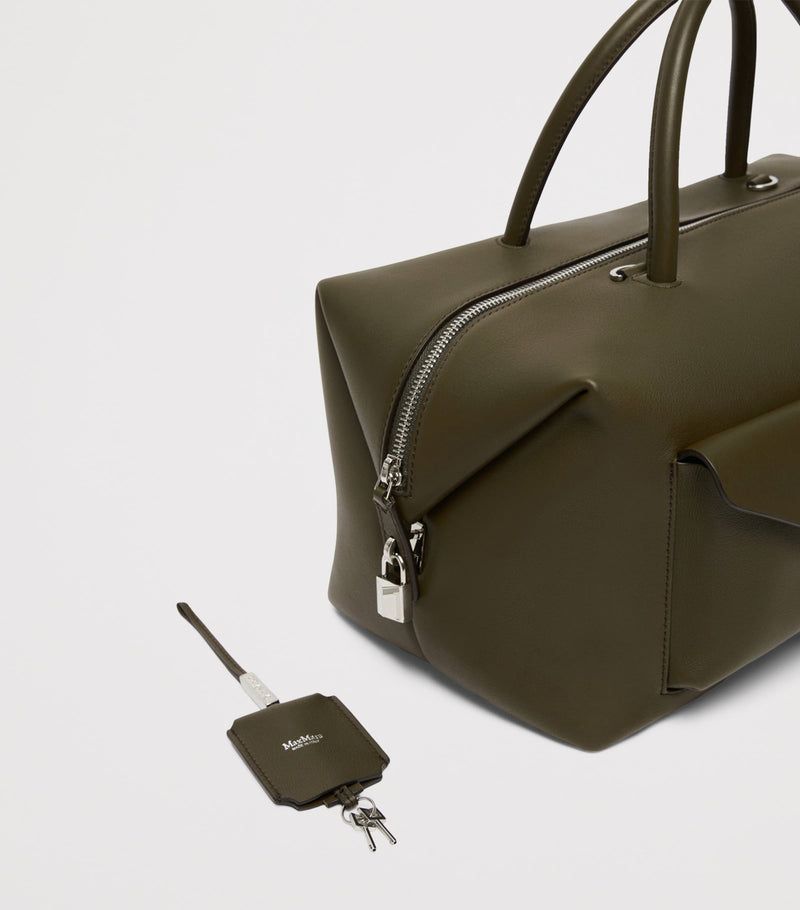 Max Mara large leather Boston bowler bag UK version