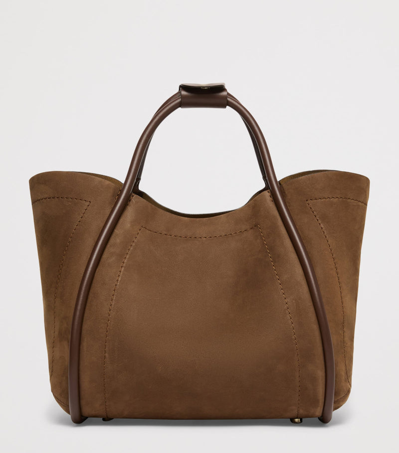 Max Mara small nubuck leather top-handle bag, UK version