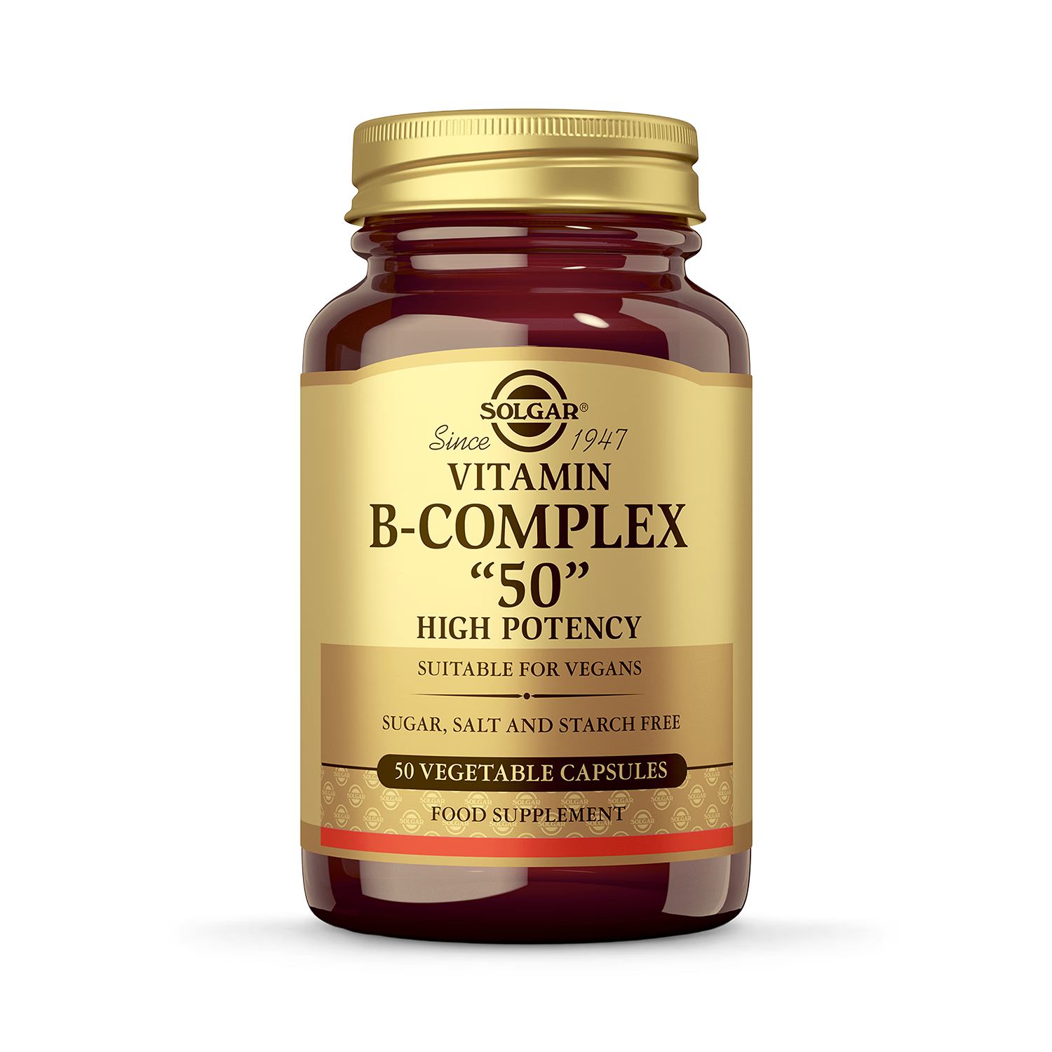 Solgar B-Complex 50 high potency capsules, UK version