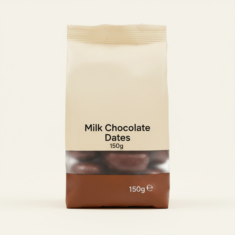 Dattes au chocolat au lait Holland & Barrett 150g, importées du Royaume-Uni
