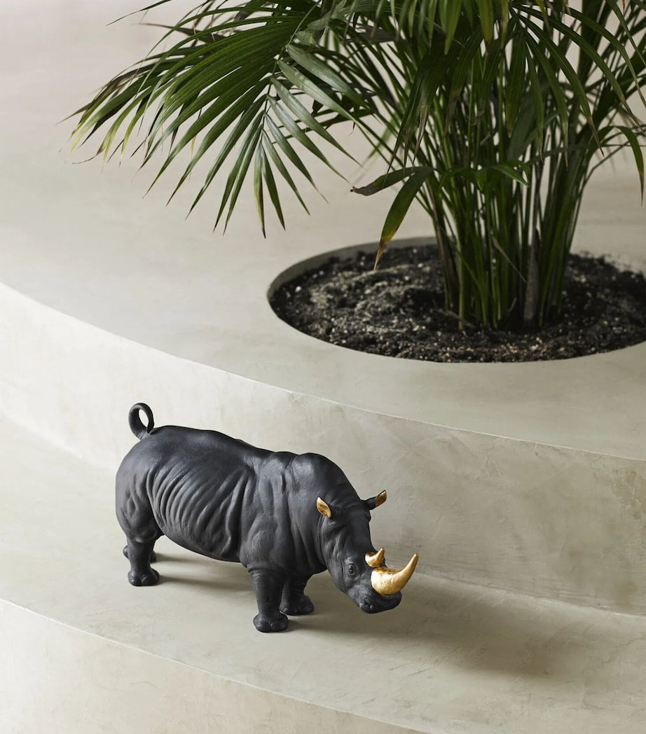 Lladró porcelain rhino figurine, UK version