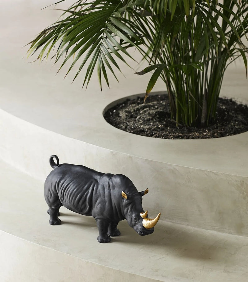 Lladró porcelain rhino figurine, UK version