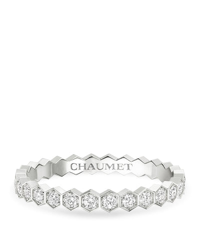 Harrods Chaumet White Gold and Diamond Bee de Chaumet Ring- Buy online at McGrocer
