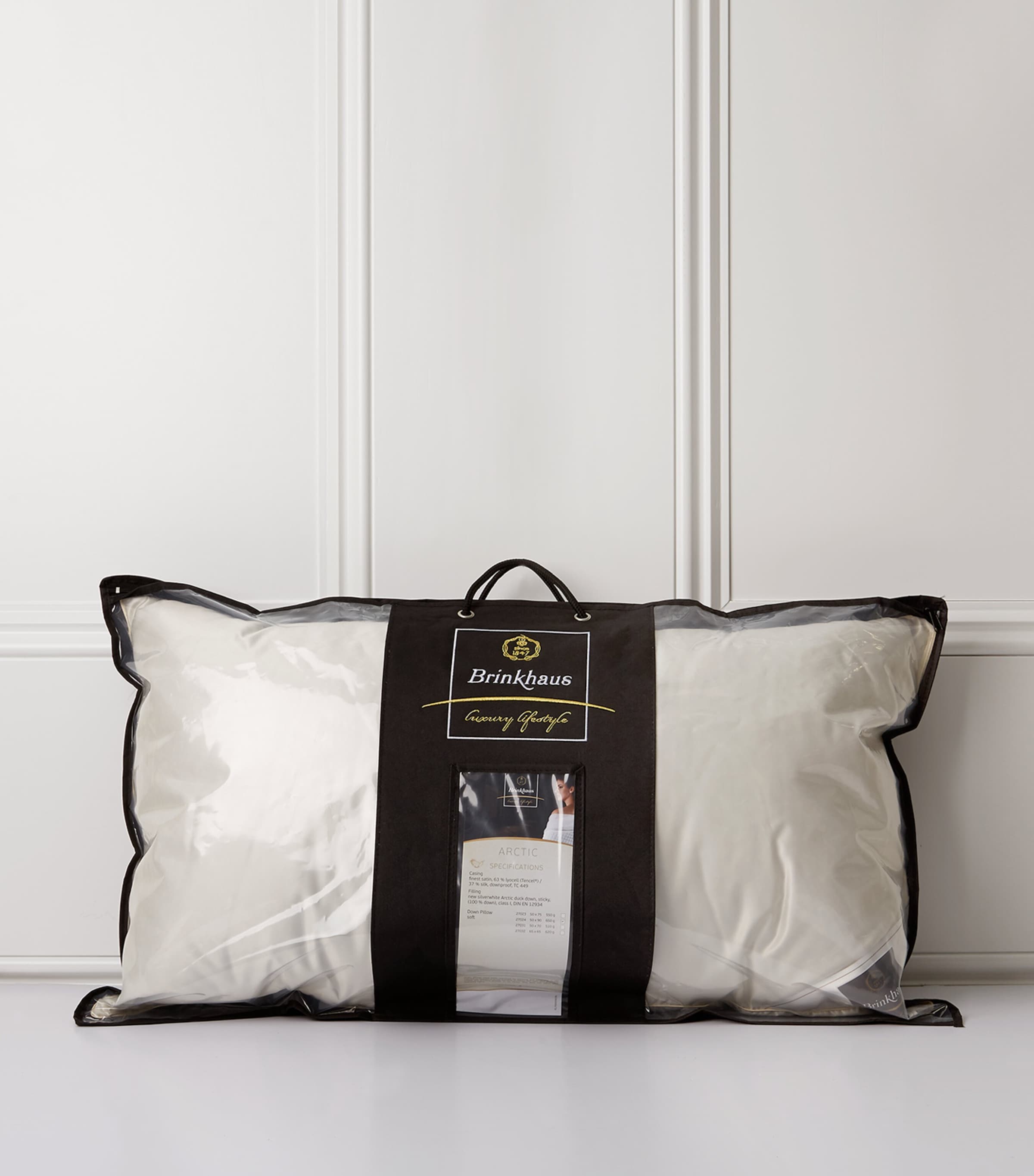 Brinkhaus Arctic duck down pillow 50cm x 90cm - British product