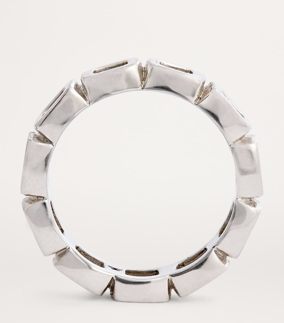 Tom Wood cushion open ring recycled sterling silver, imported from the UK