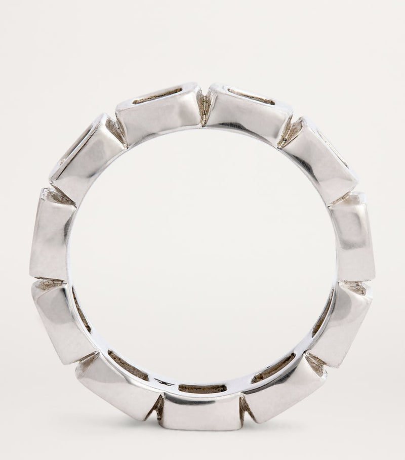 Tom Wood cushion open ring recycled sterling silver, imported from the UK
