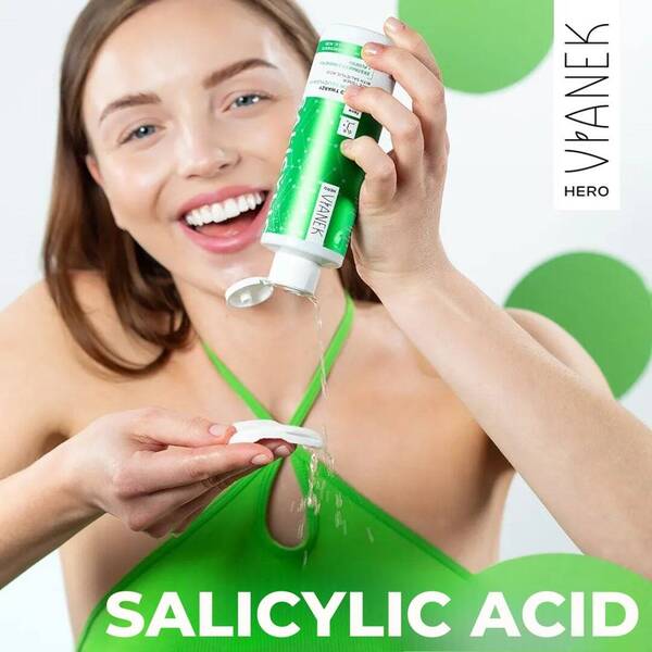 Vianek face toner with salicylic acid 200ml, imported from the UK