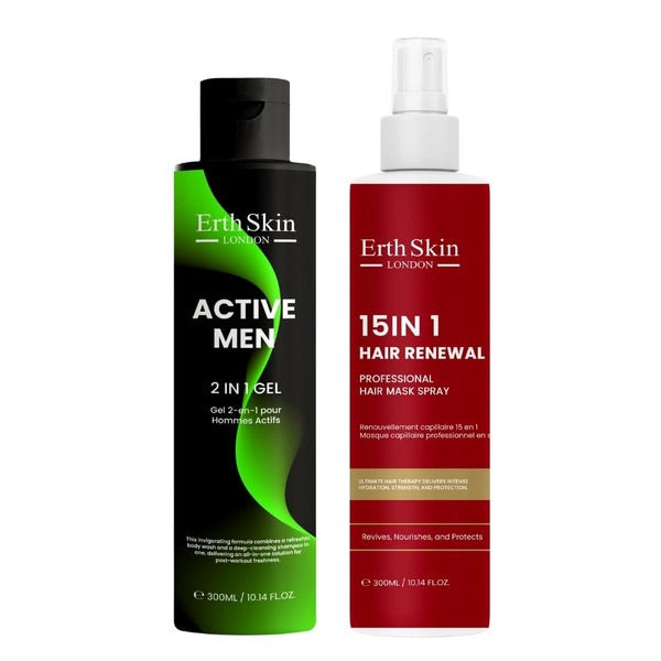 Erth Skin London 2in1 gel and hair spray bundle 2x300ml, UK version